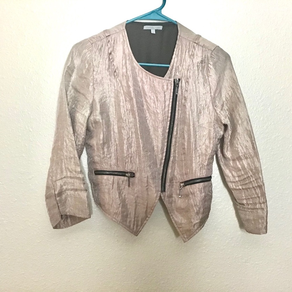 Charlotte Russe Metallic Beige Blazer